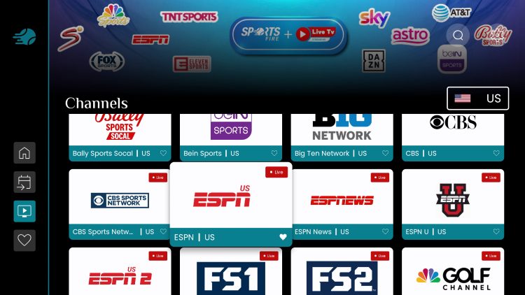 Sports fire apk for Firestick